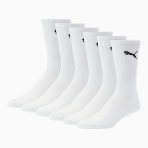 All Pro Women's 6pk Crew Cotton Athletic Socks - White 4-10